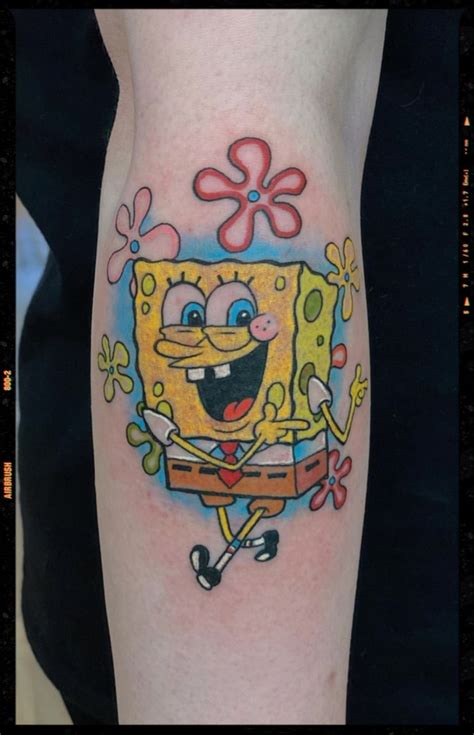 krabby patty tattoo|24 Incredible SpongeBob SquarePants Tattoos .